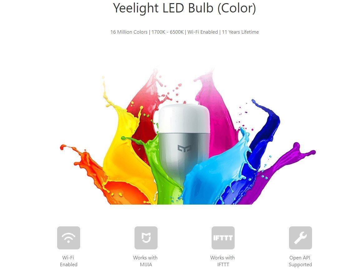 Xiaomi Yeelight Smart Led Bulb Colorful (1)