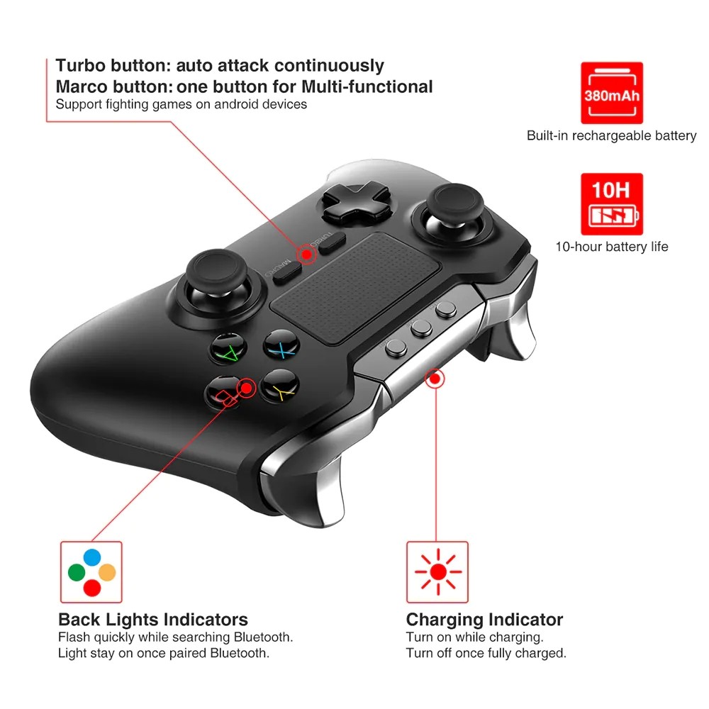 Ipega 9069 Wireless Controller With Touch Pad (5)
