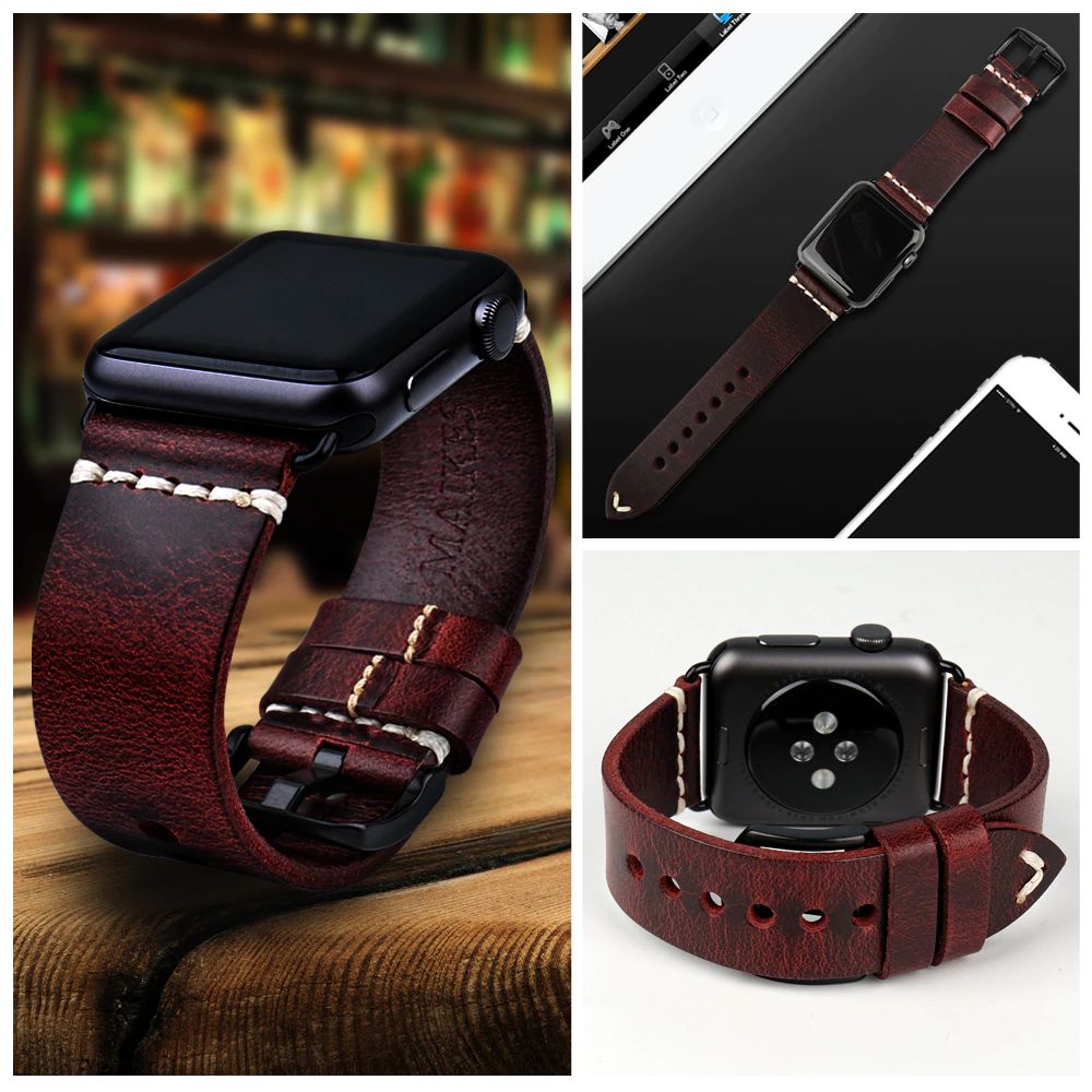 Leather Watchband For Apple Watch (8)
