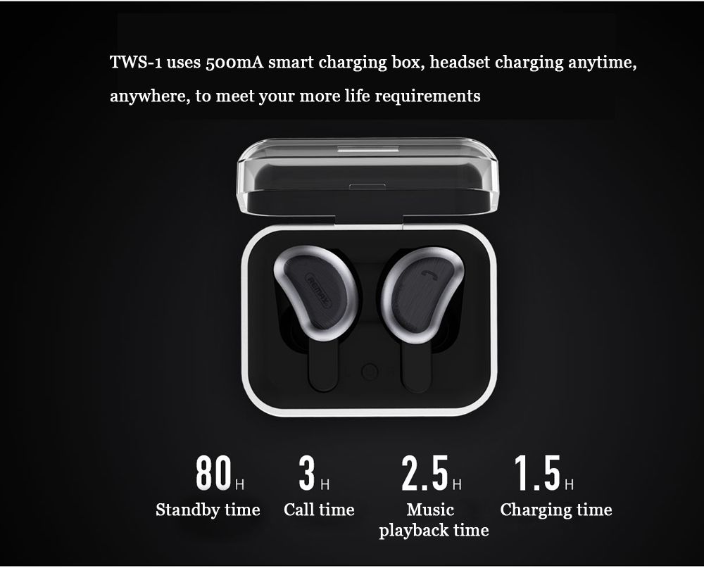 Remax Tws 1 Double Ear Wireless Bluetooth Earphones With Charging Storage Box (4)