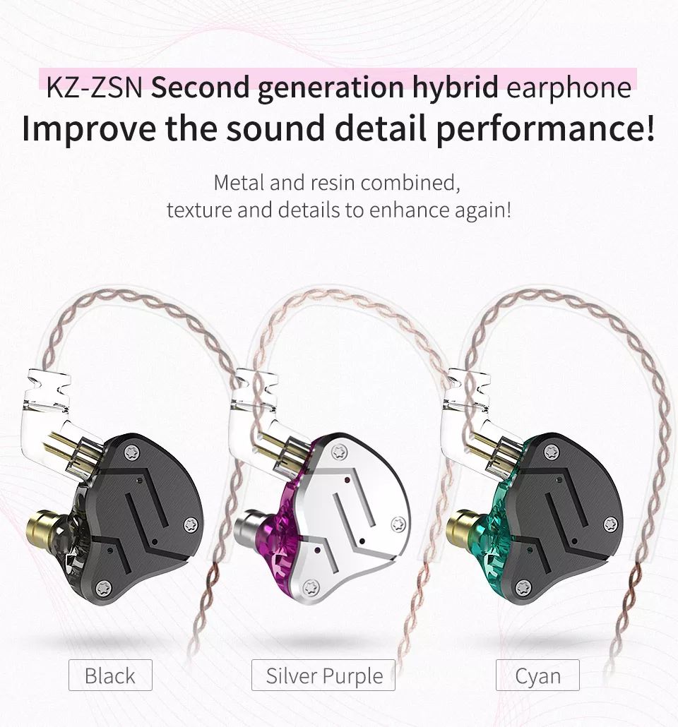 Kz Zsn Hifi Dynamic Hybrid Earphone (1)