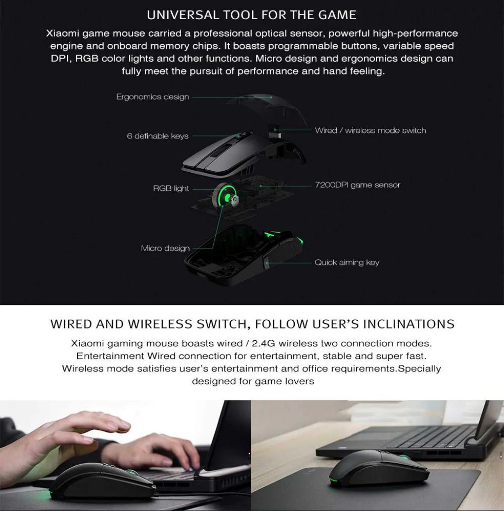 Xiaomi Wired Wireless Gaming Mouse With Rgb Lights (5)