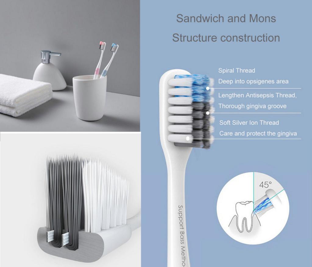 Xiaomi Doctor Bei Bass Toothbrush 4pcs (1)