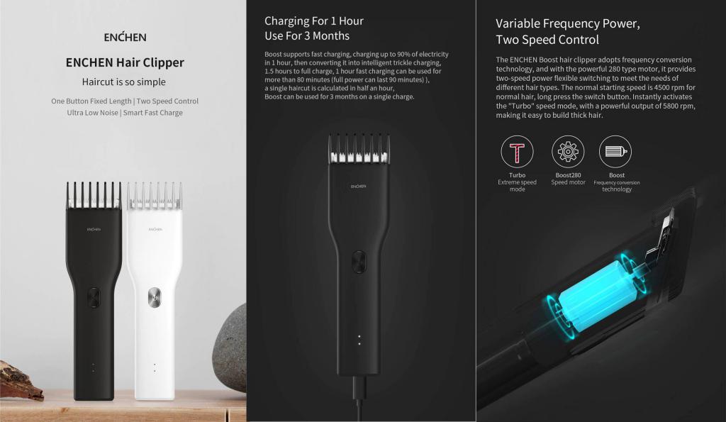Xiaomi Enchen Boost Usb Electric Hair Trimmer (1)