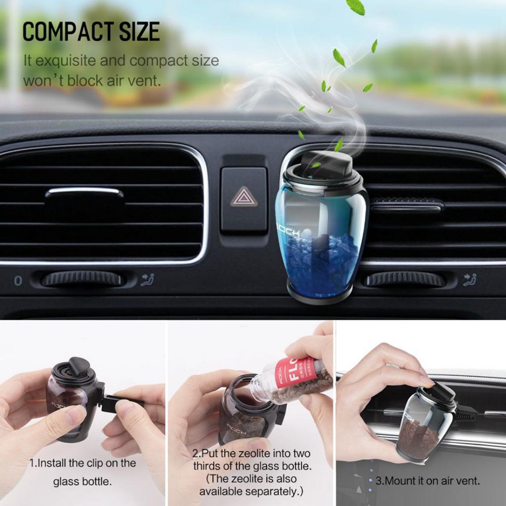 Rock Zeolite Aroma Air Freshener With Car Holder (2)