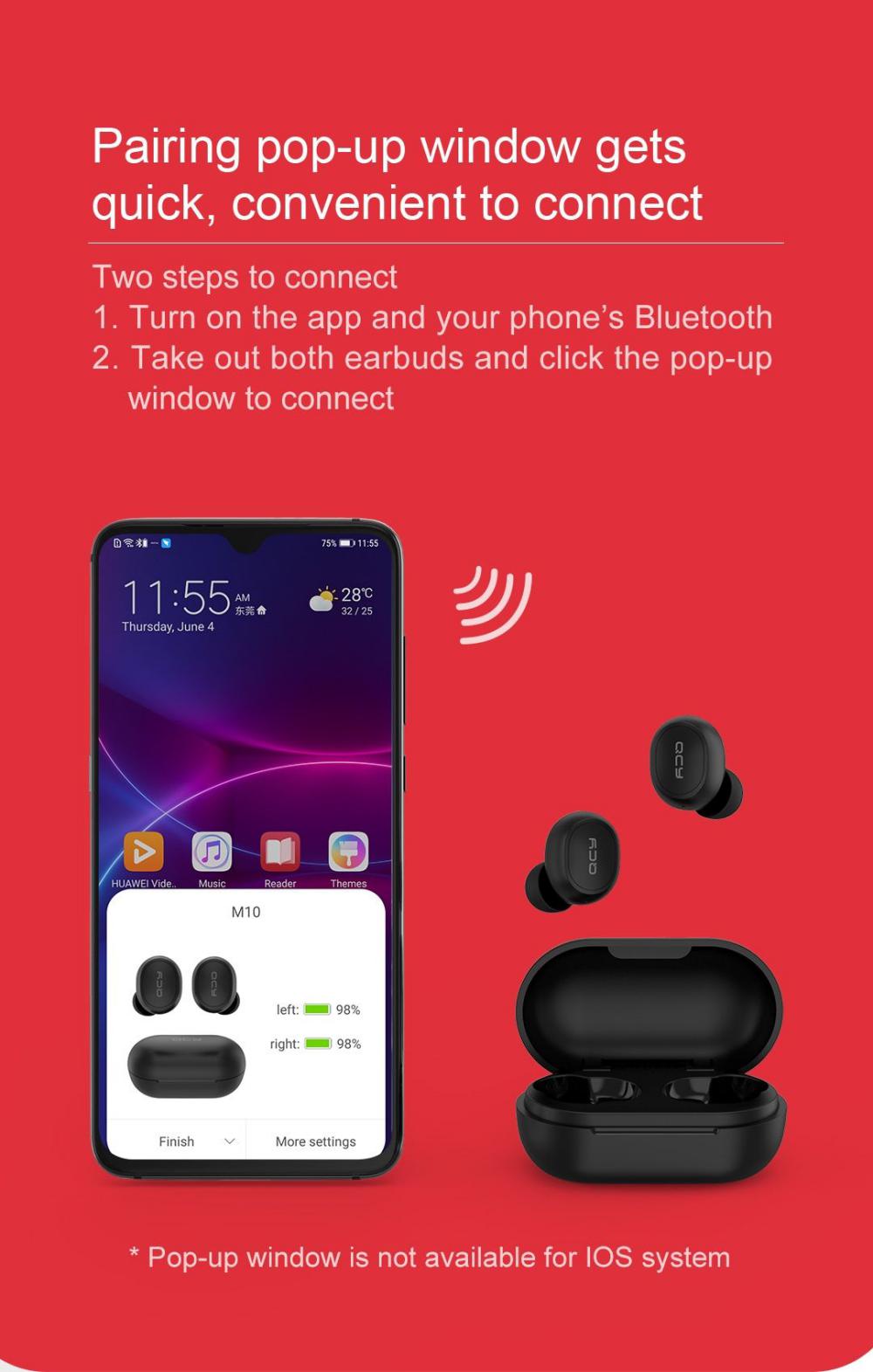 Qcy M10 Tws Bluetooth V5 0 Wireless Earphones 3d Stereo Earbuds (5)