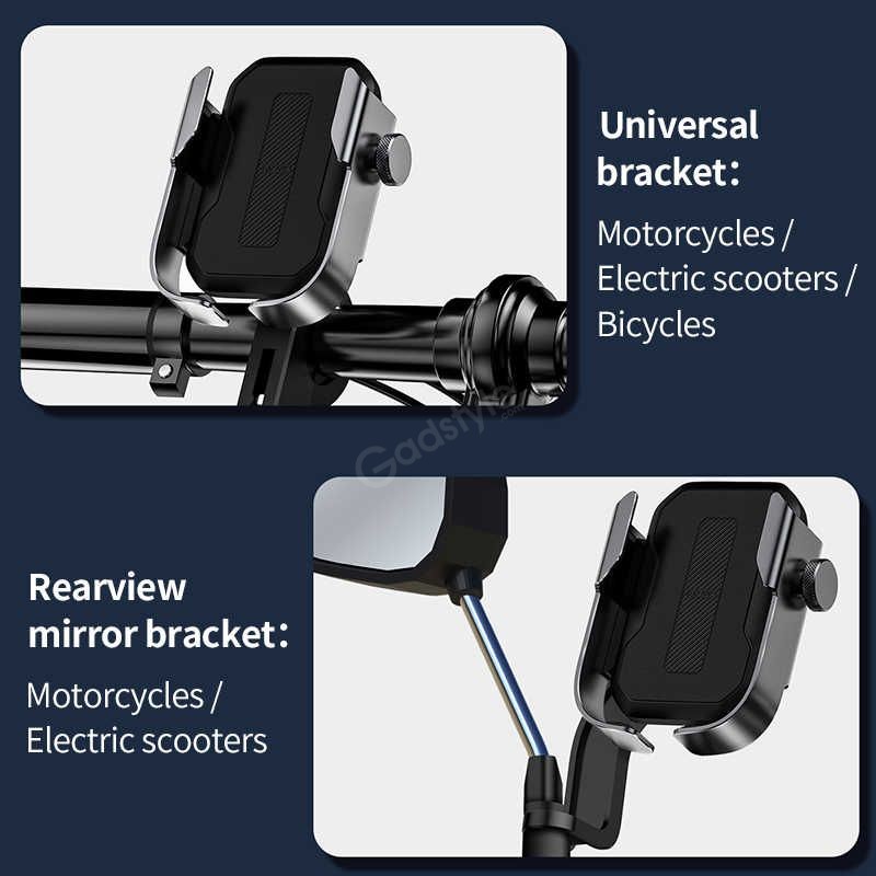 Baseus Universal Motorcycle Motorbike Scooter Bike Phone Holder Gps Stand Mount (6)