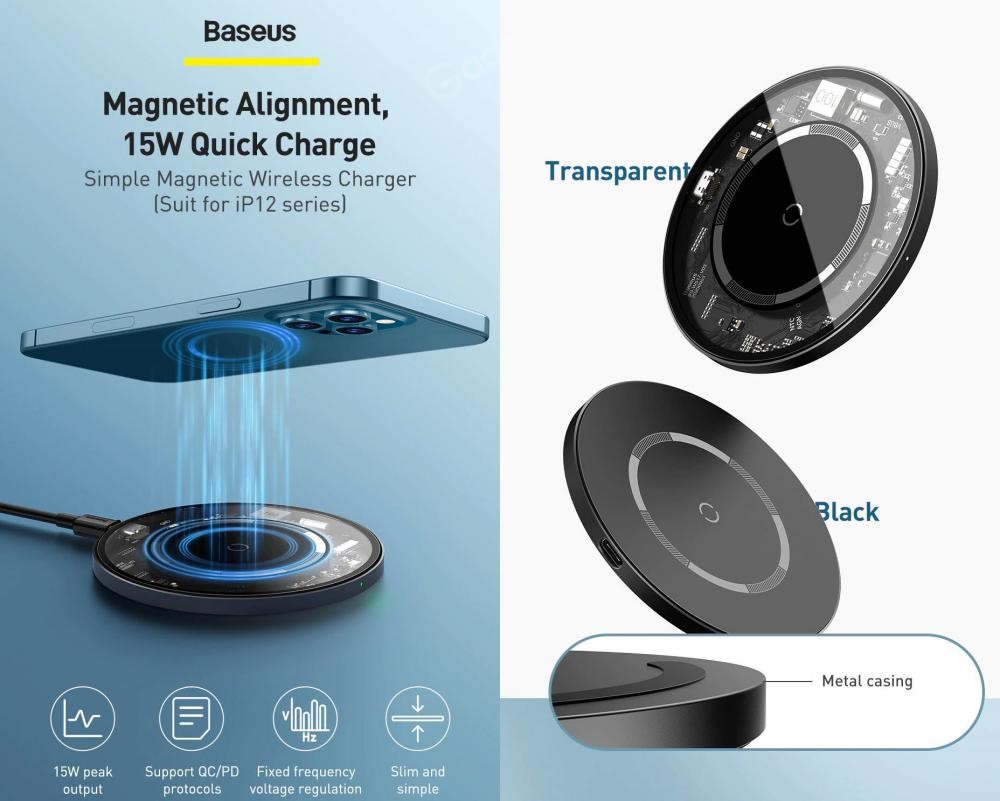 Baseus Magnetic Wireless Charger 15w (5)