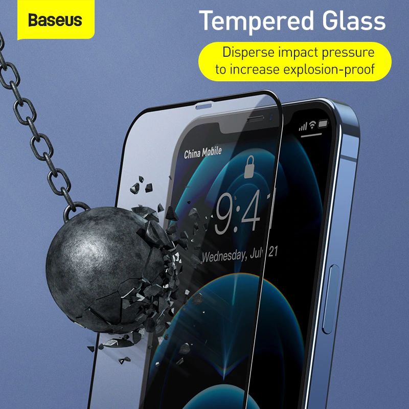 Baseus 2pcs 0 3mm Full Screen Full Glass Tempered Glass Film