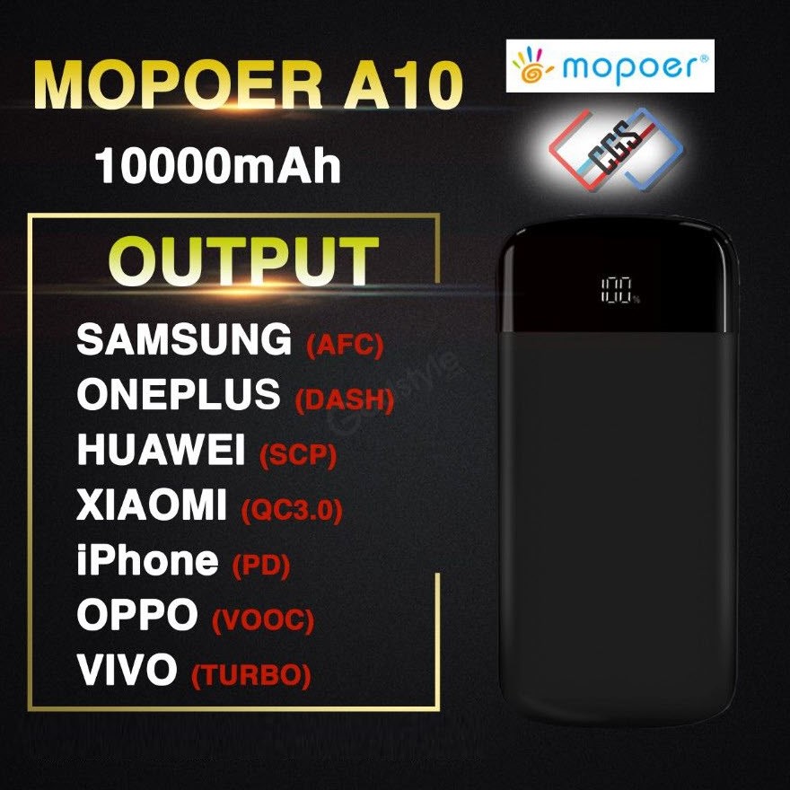 Mopoer A10 Dash Charge 10000mah Power Bank (3)