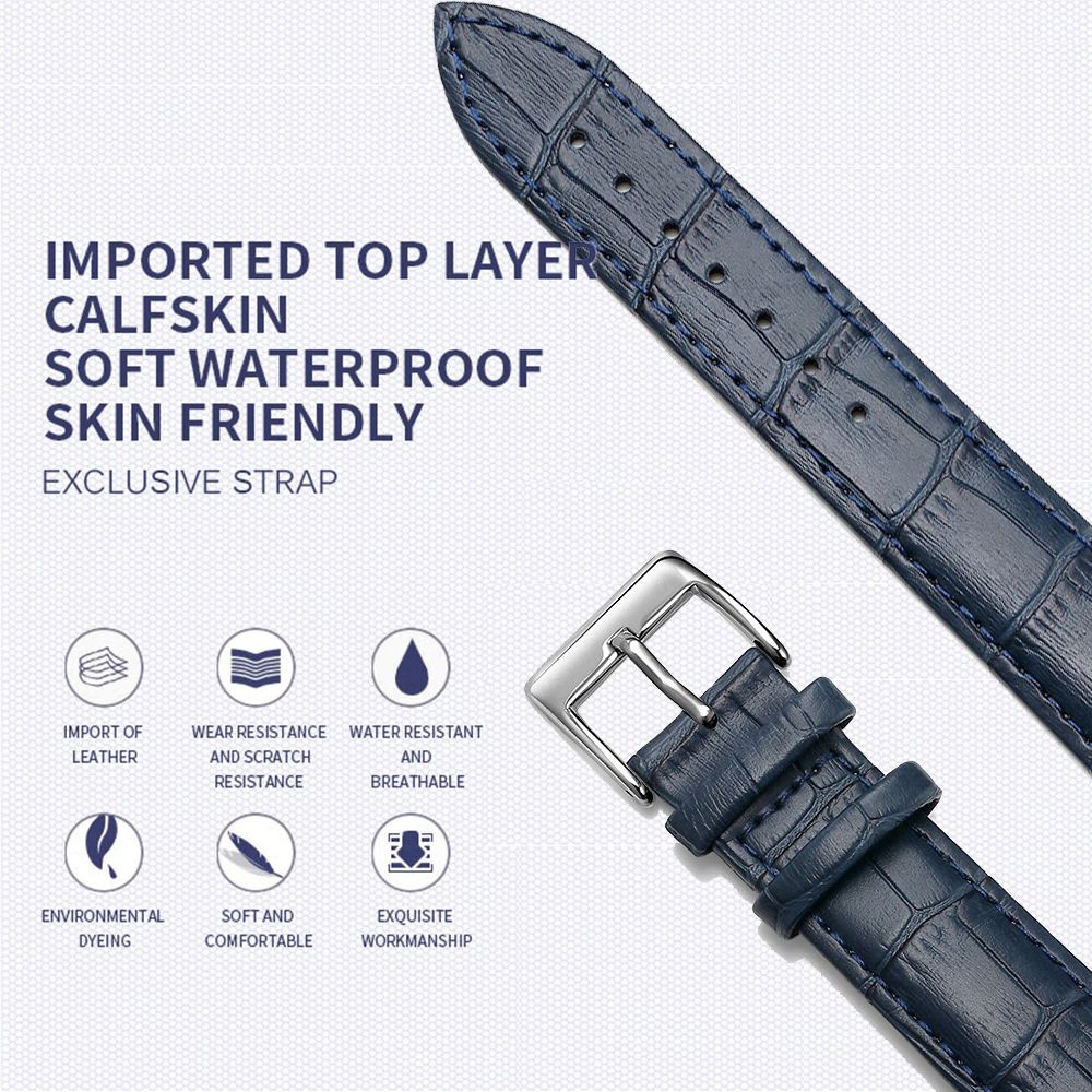 Soft Leather Watch Strap For 20mm 22mm Size (1)