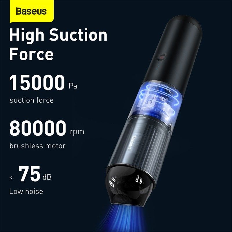Baseus A3 15000pa Portable Car Vacuum Cleaner With Suction Cleaning Tool (2)