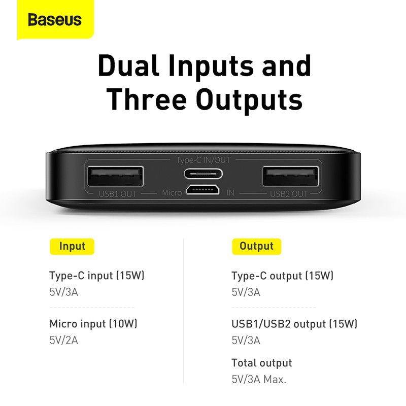 Baseus Bipow Digital Display 15w Power Bank 10000mah (4)