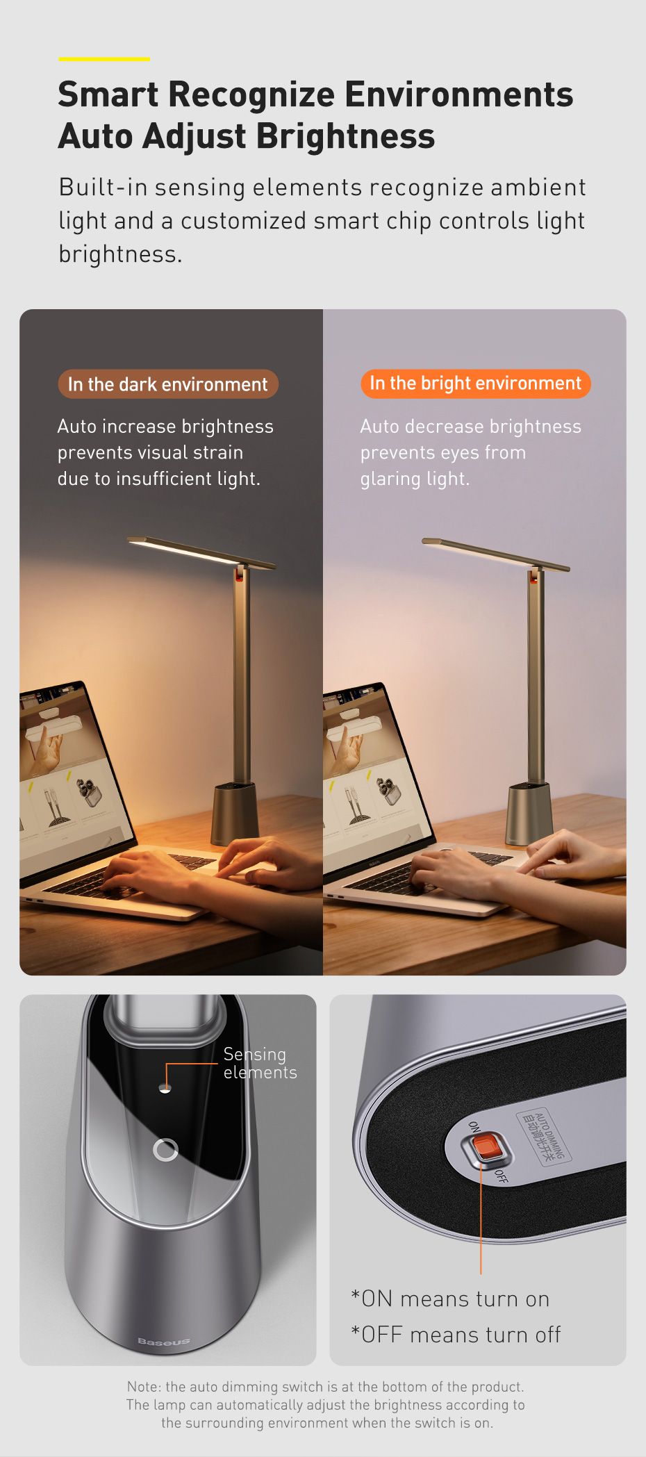Baseus Smart Eye Series Rechargeable Folding Reading Desk Lamp Smart Light (3)