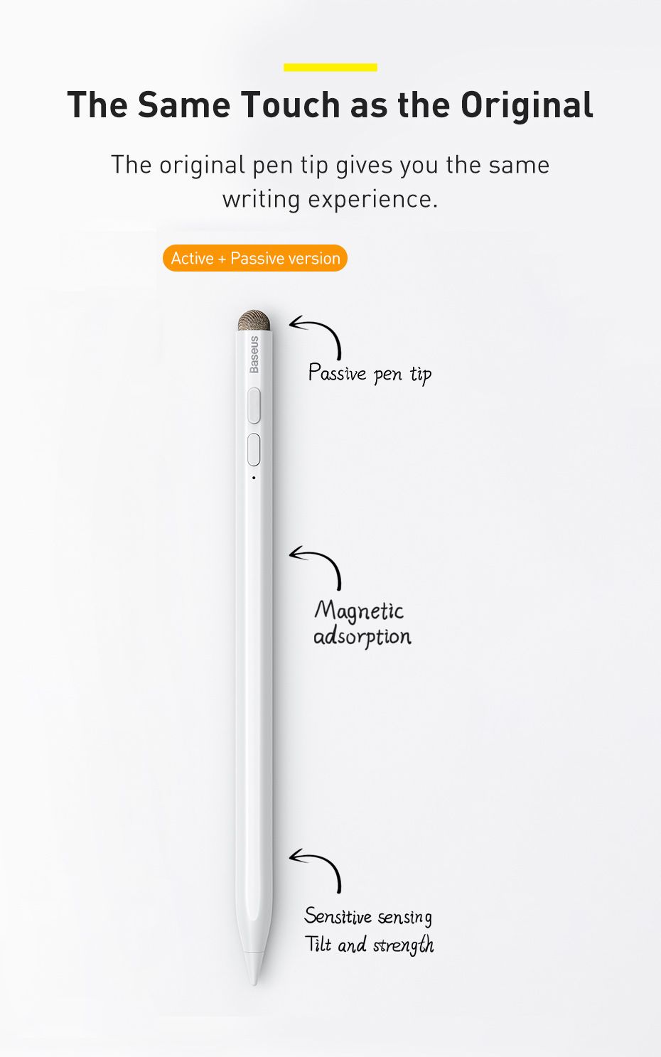 Baseus Smooth Writing Stylus Pen Active Passive Version With Type C Charging Capacitive (2)