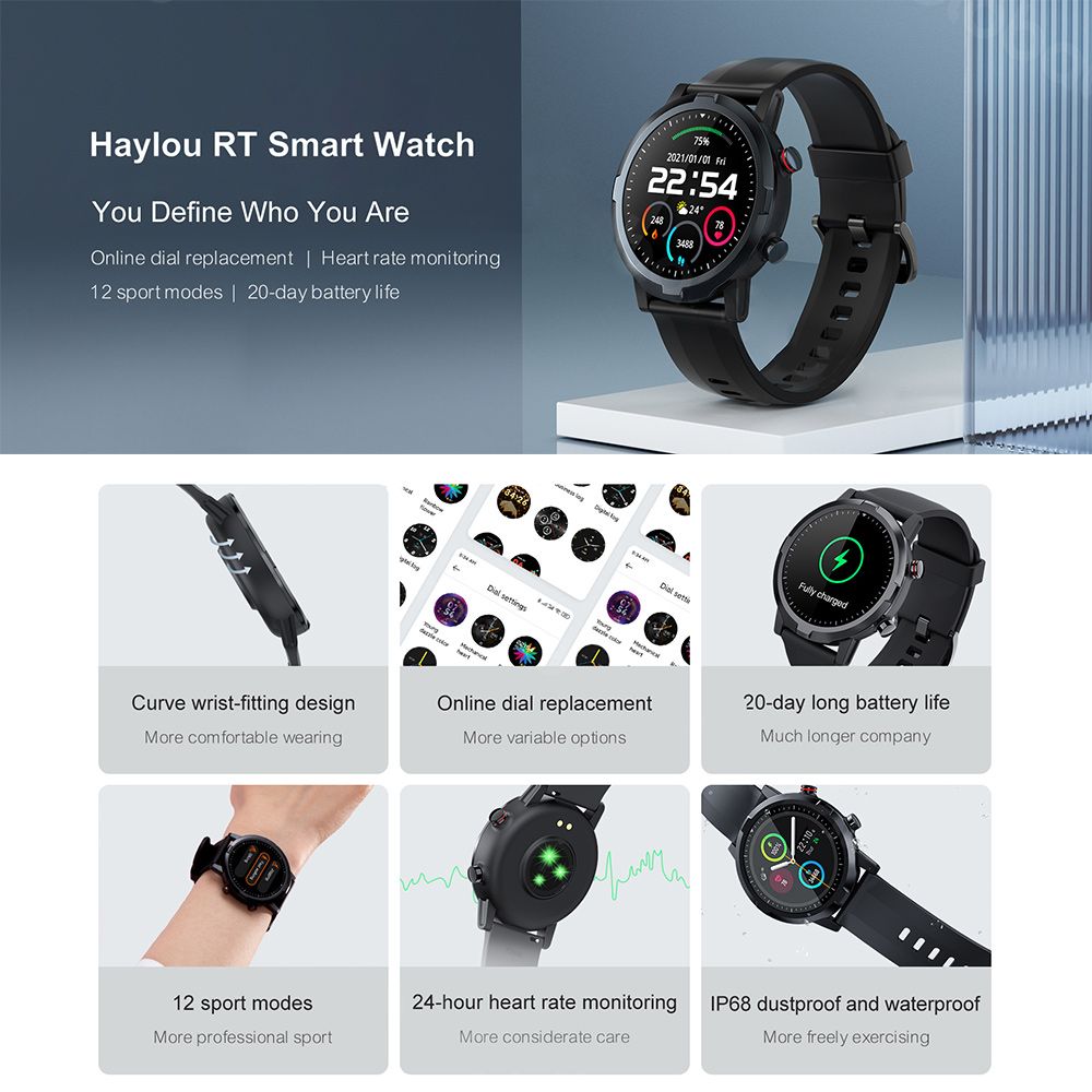 Haylou Rt Ls05s Smartwatch Ip68 Waterproof (1)