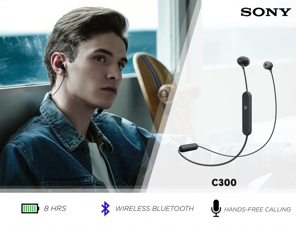 Sony Wi C300 Wireless In Ear Headphones Black (2)