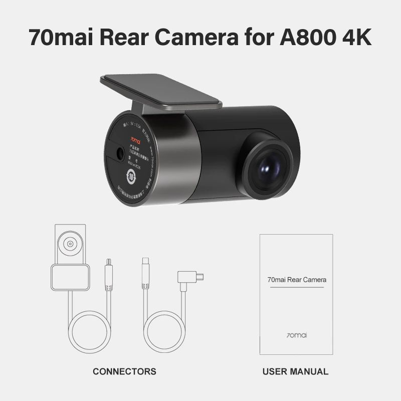 Xiaomi 70mai Rc06 Car Rear Camera 4k Ultra Hd Dual Vision Camera For A500s A800 A800s (1)