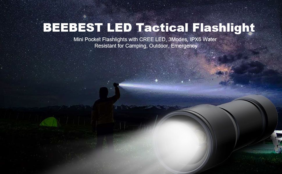 Beebest Led Tactical Flashlight S3000 Mini Pocket Flashlights (1)
