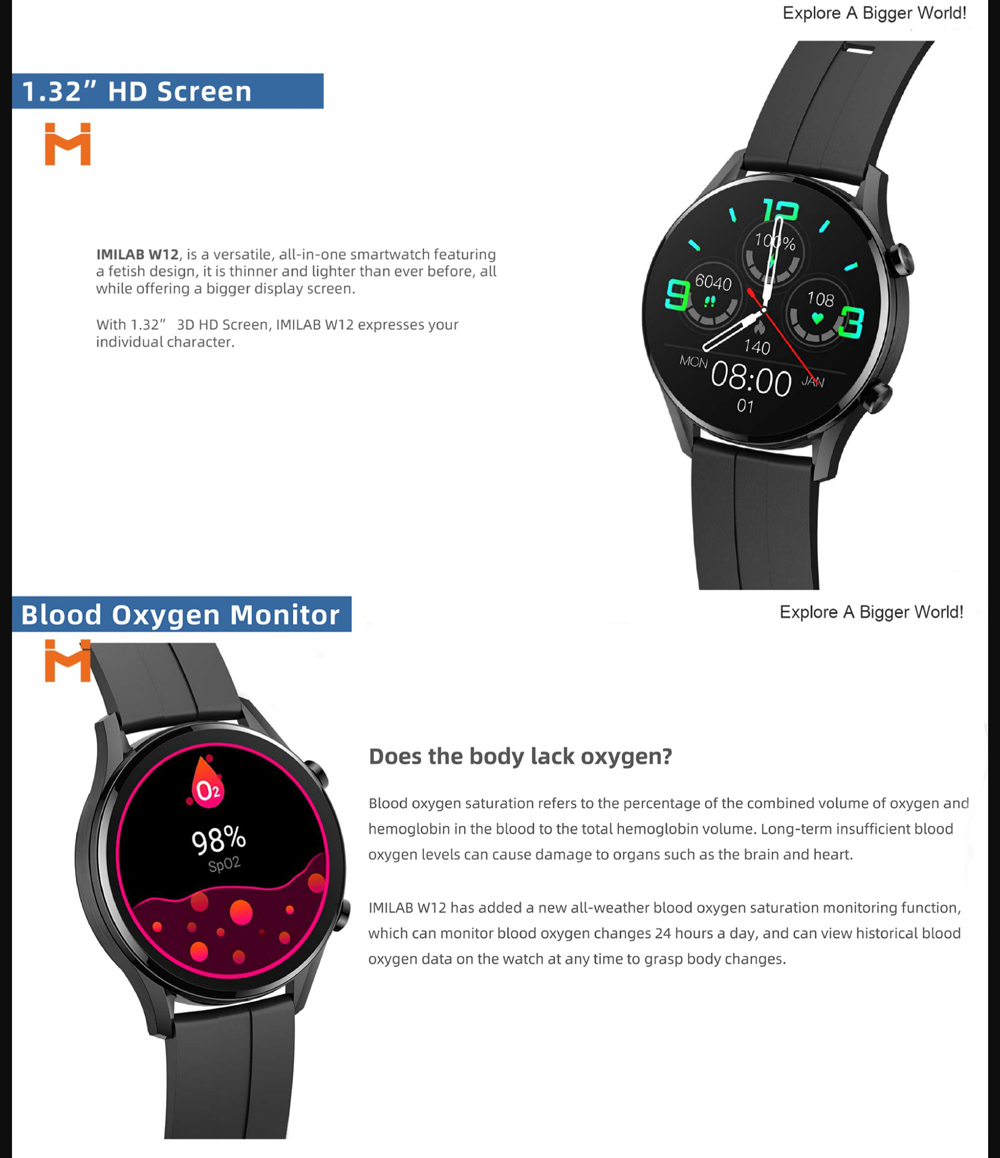 Xiaomi Imilab Smart Watch W12 (2)
