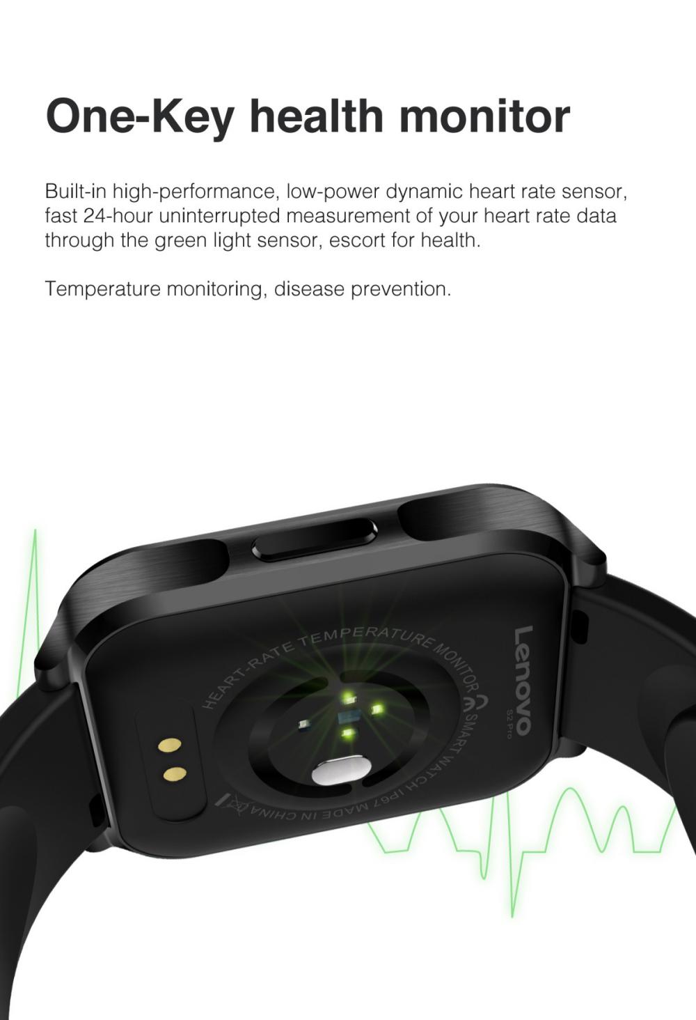 Lenovo S2 Pro Smart Watch Ip67 Waterproof Ips Full Screen (3)