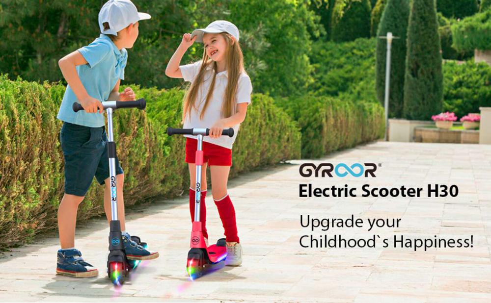 Gyroor Rechargeable Electric Scooter For Kids Teens Boys Girls Lightweight And Adjustable 