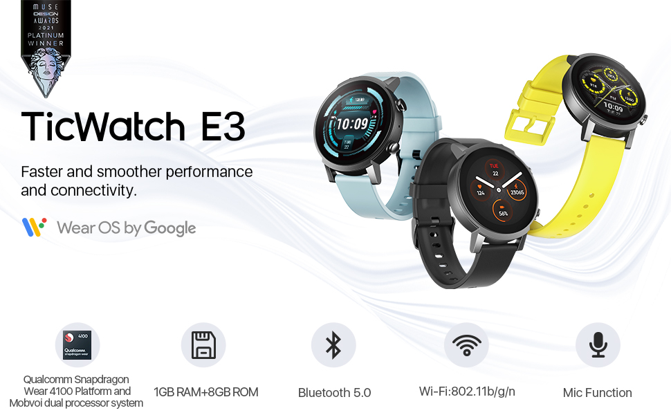 Ticwatch E3 Smart Watch Wear Os Google (2)