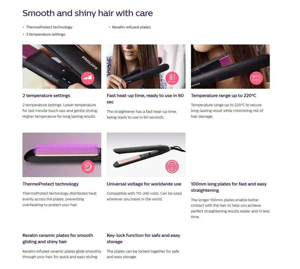 Philips Bhs375 03 Straightcare Essential Thermoprotect Hair Straightener (2)