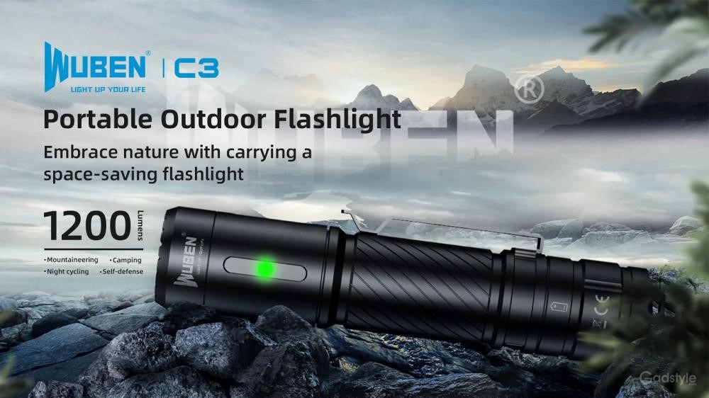 Wuben C3 1200 Lumens Flashlight For Everyday Carry (1)