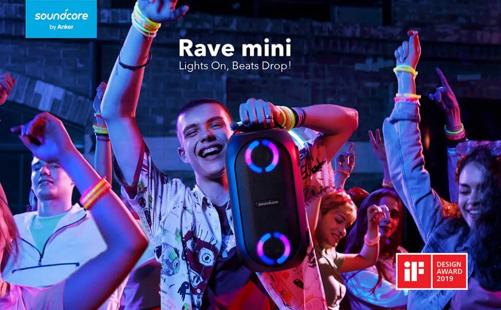 Anker Soundcore Rave Mini 80w Party Cast Portable Speaker (3)