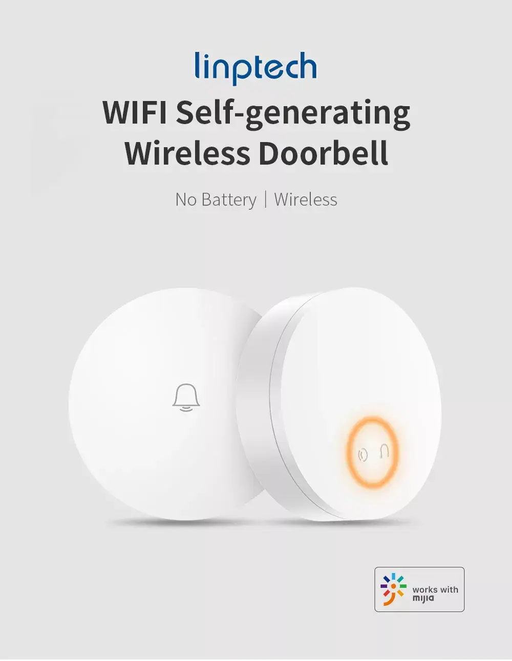 Xiaomi Linptech Tuya Wifi Self Power Generating Wireless Doorbell (6)