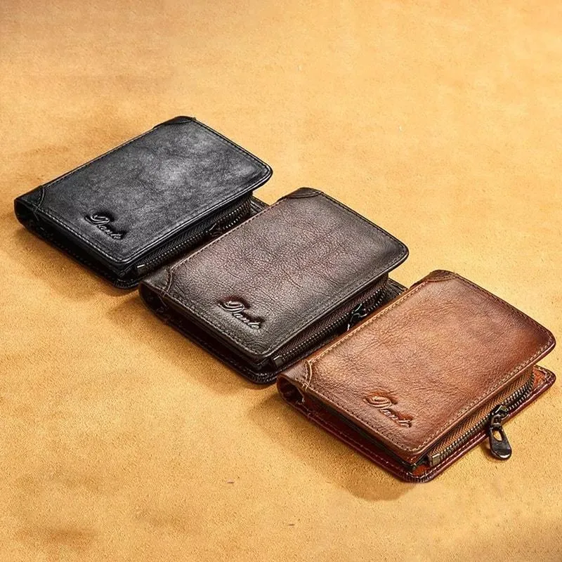 Dante Genuine Leather Rfid Retro Wallets For Men (3)