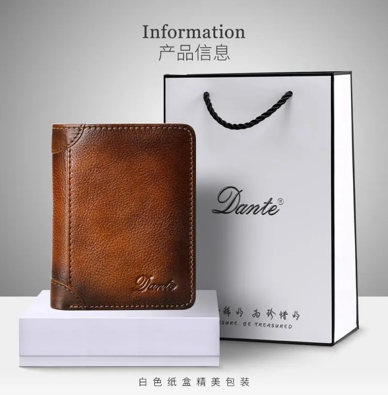 Dante Genuine Leather Rfid Retro Wallets For Men (9)