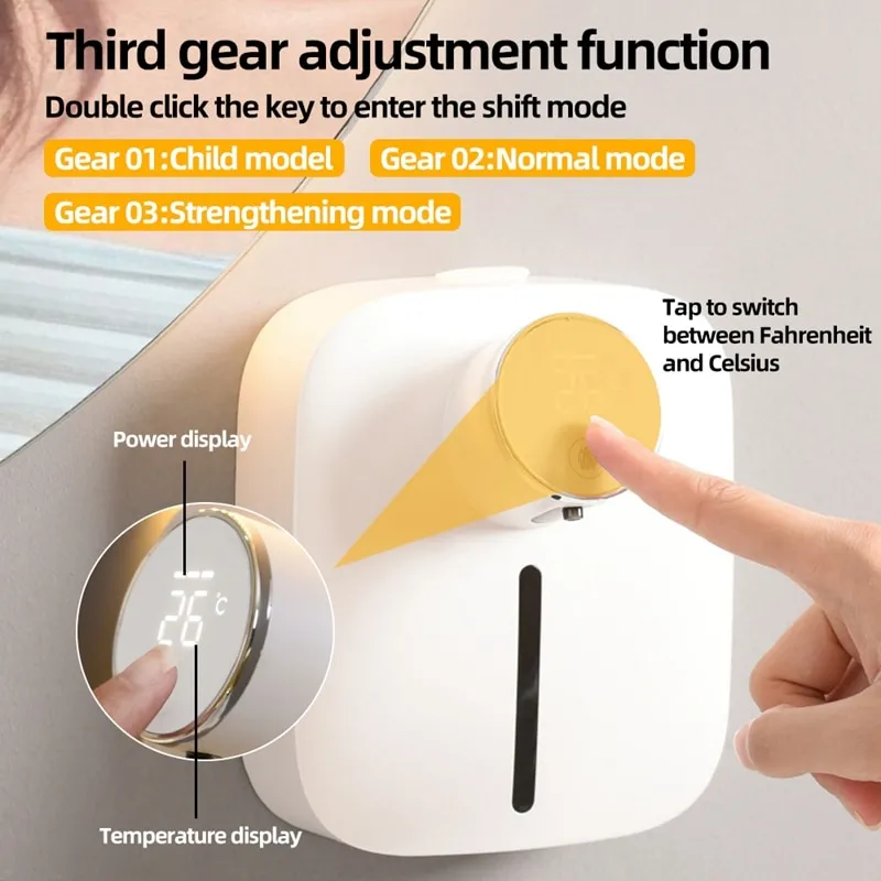 Xiaomi New Automatic Foam Soap Dispenser Wall Mount Smart Infrared Touchless Sensor (2)