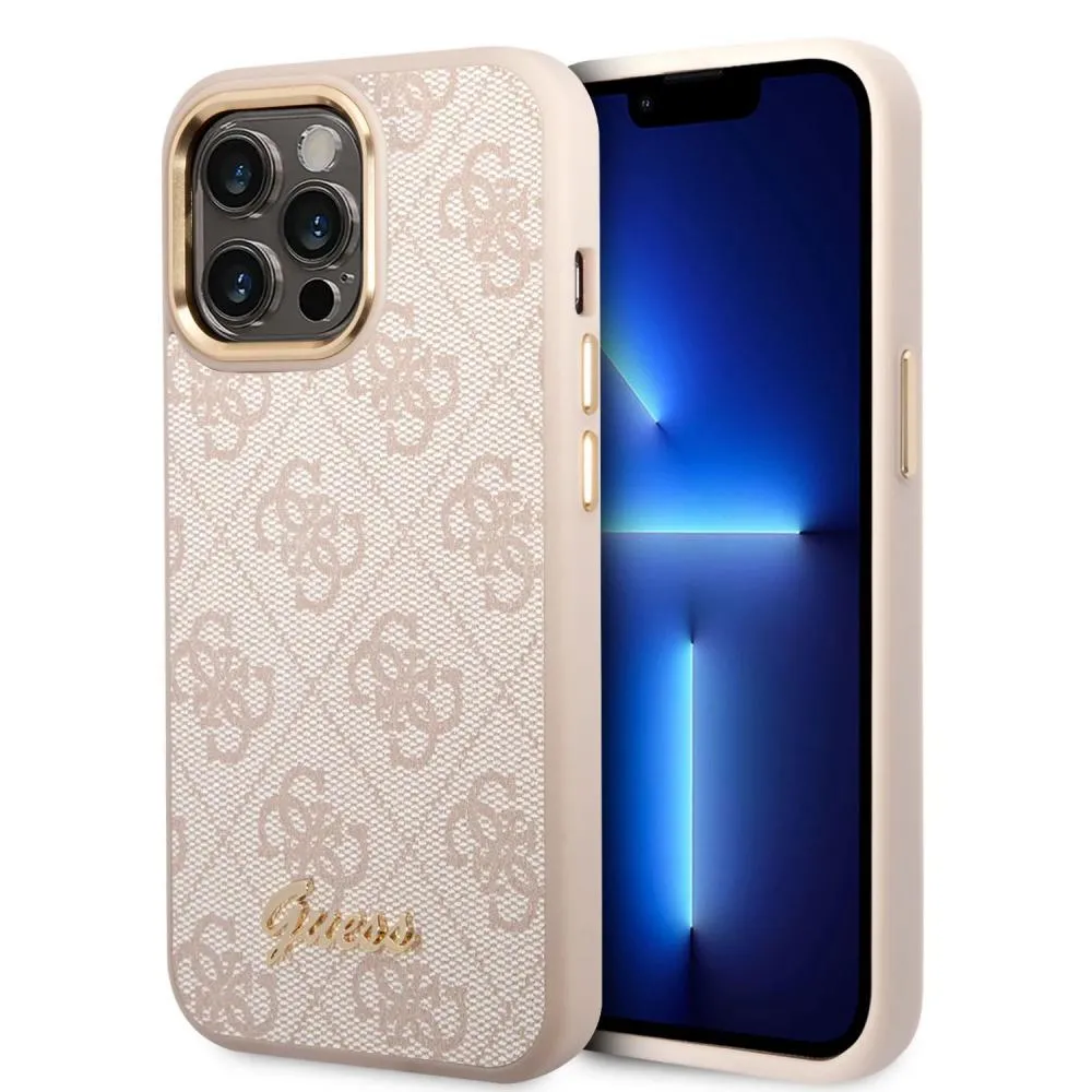 Guess Metal Camera Outline And Buttons 4g Pu Case For Iphone 14 14 Plus 14 Pro 14 P ( (4)
