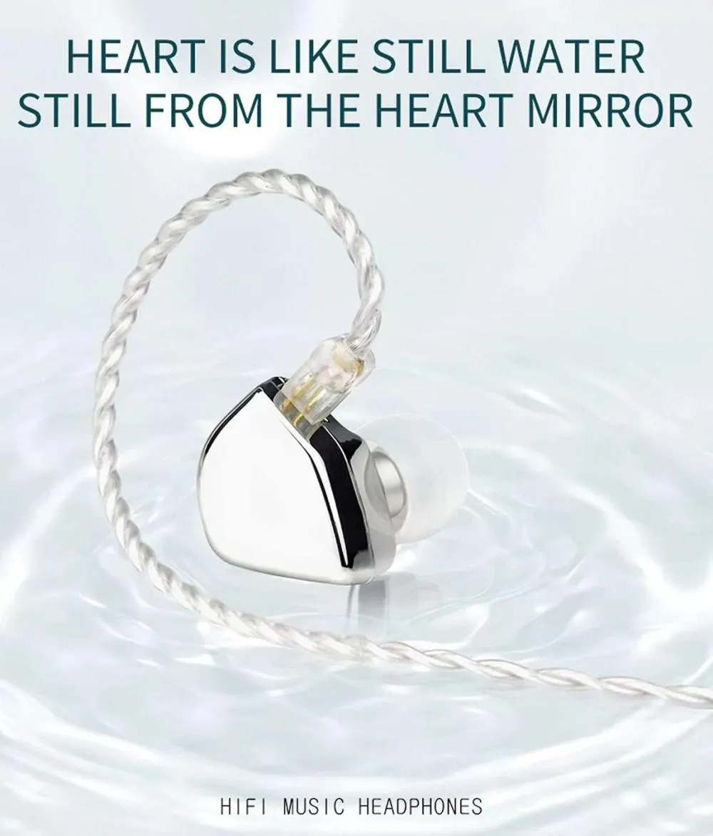 Hzsound Heart Mirror Hifi 10mm Driver In Ear Monitor Earphone (1)