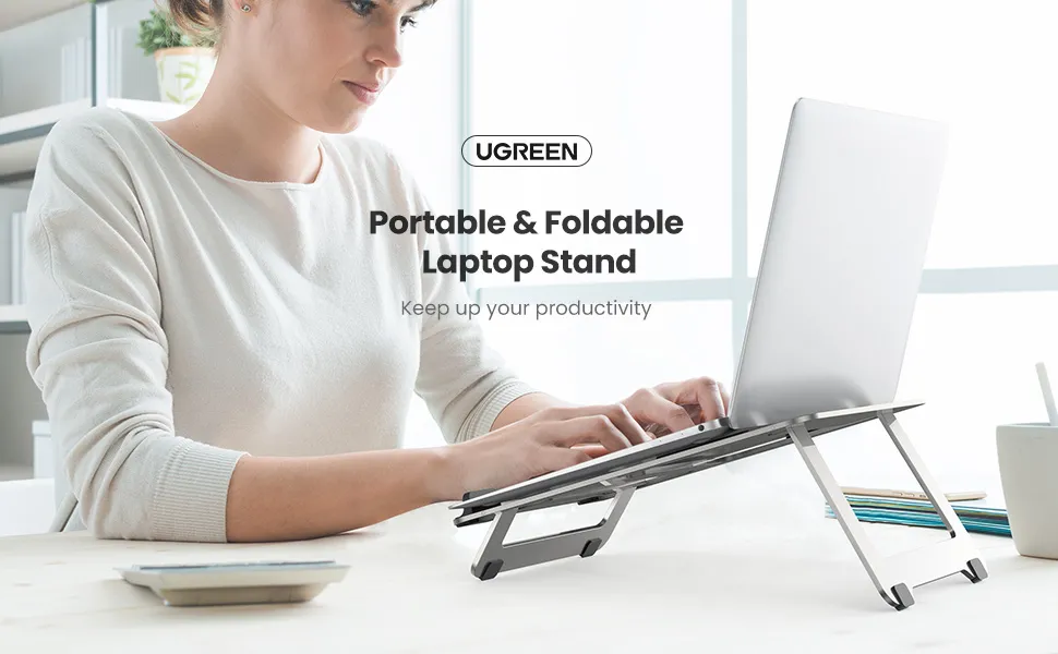 Ugreen Laptop Stand Riser Aluminum Foldable Holder (5)