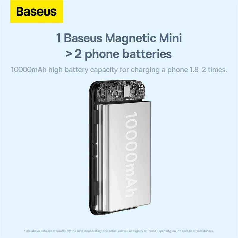 Baseus 20w Magnetic Wireless Power Bank 10000mah (5)