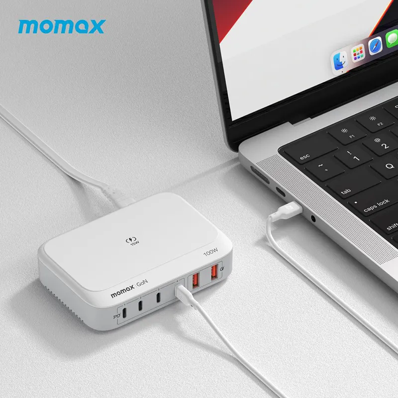 Momax Um28 Q Plug Box Gan 100w Six Outputs With 15w Wireless Charging (2)