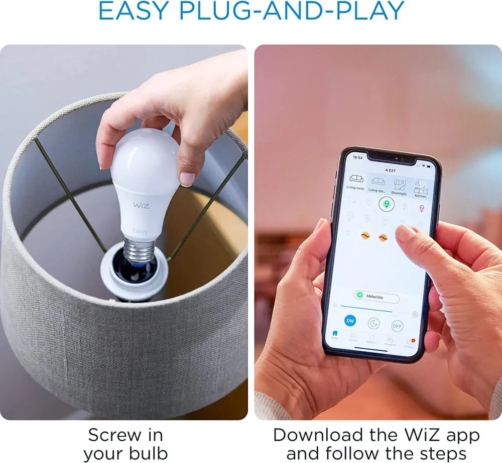 Wiz 60w Smart Wifi Light Bulb With Alexa And Google Home Assistant (4)