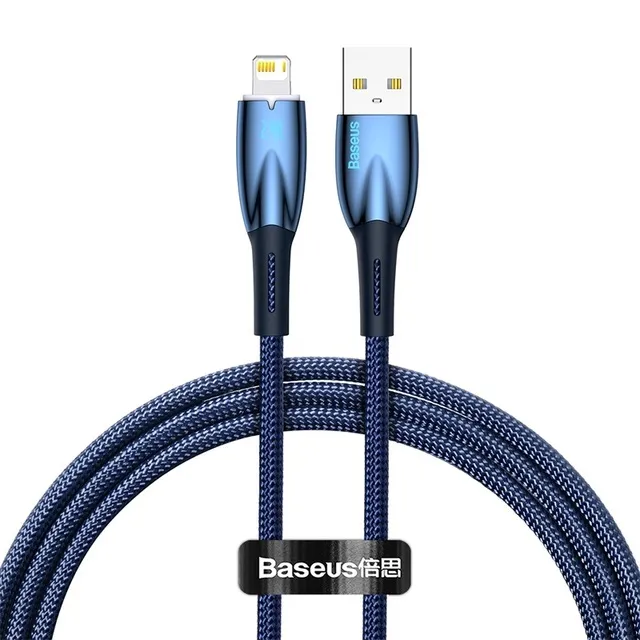 Baseus Glimmer Series Fast Charging Data Cable Usb To Ip 2 4a 2 Meter