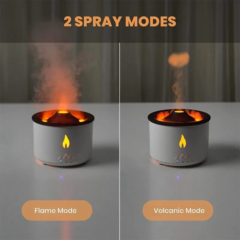 Volcanic Aroma Diffuser Air Humidifier Portable 360ml Usb Night Light Sprayer (3)