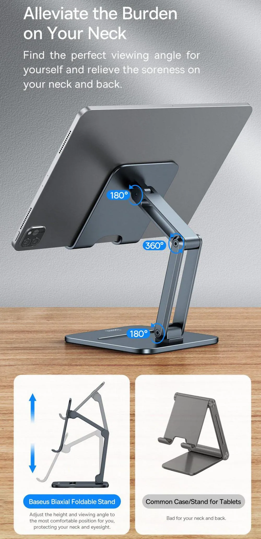 Baseus Desktop Biaxial Foldable Metal Stand For Phones (2)