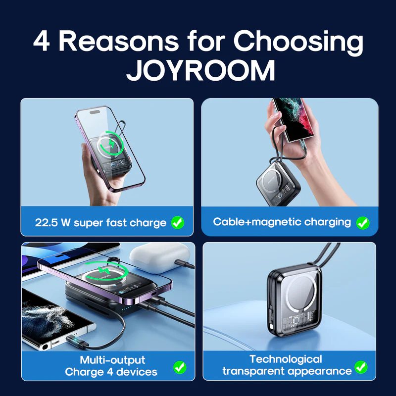 Joyroom Jr L007 Icyseries 22 5w Magnetic Wireless Power Bank 10000mah (1)