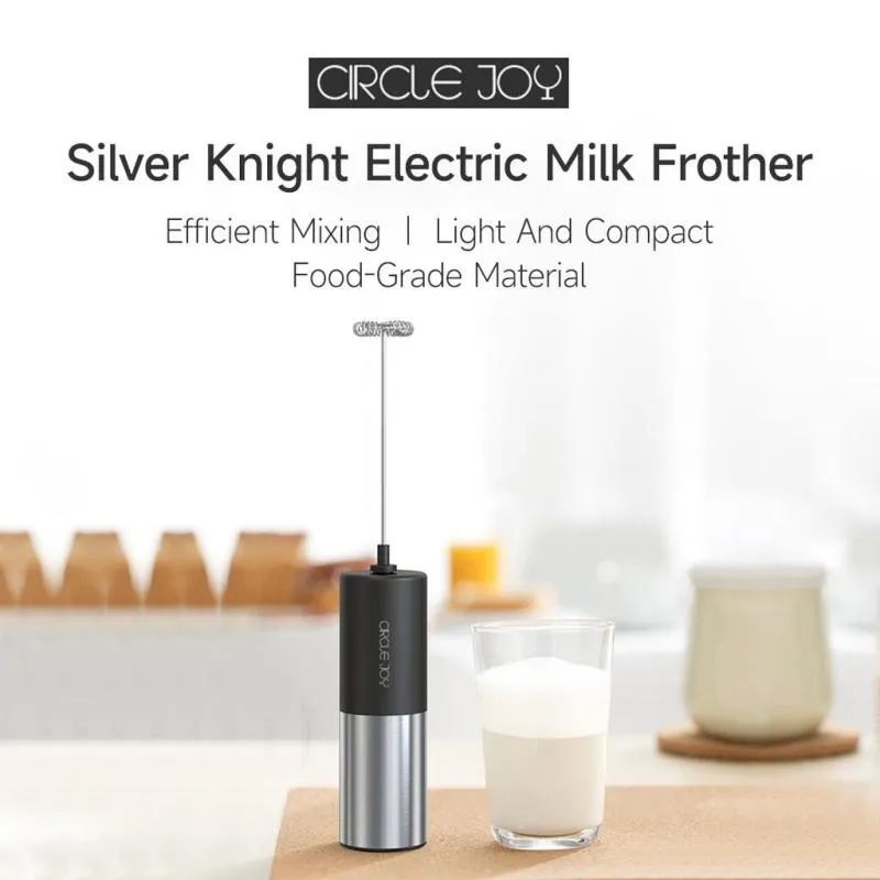 Xiaomi Circle Joy Silver Knight Milk Frother Electric Milk Frother Manual Milk Whisker (5)