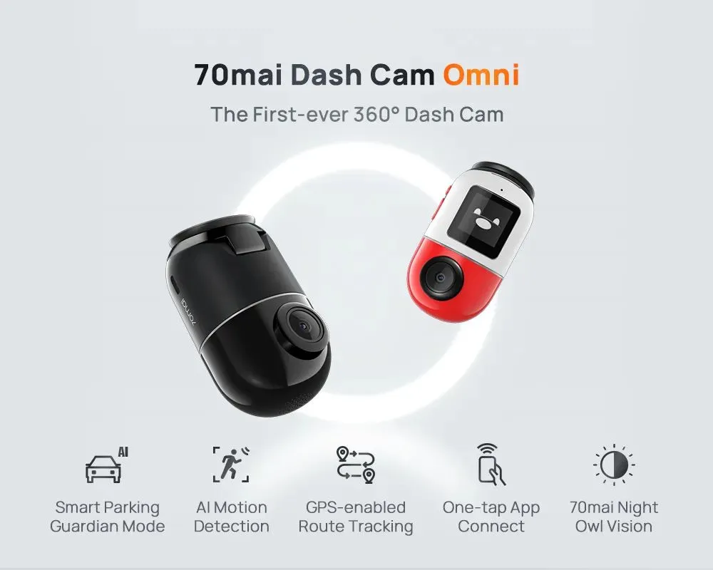 70mai Dash Cam Omni X200 Full View 360 (3)