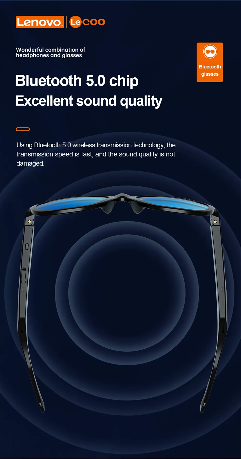 Lenovo Lecoo C8 Smart Sunglasses Bluetooth Music Call Support (5)