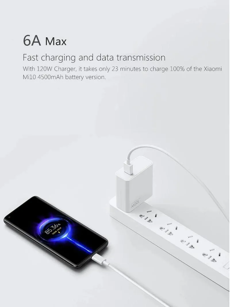 Mi Xiaomi 120w Hypercharge Adapter With Cable (10)