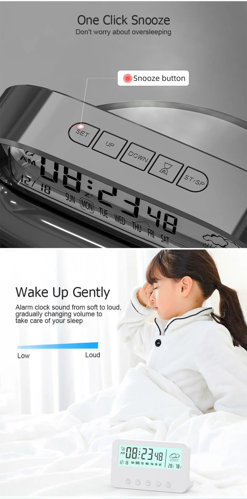 Lcd Alarm Clock Desk Temperature Humidity Calendar Display For Home Bedroom Office (3)