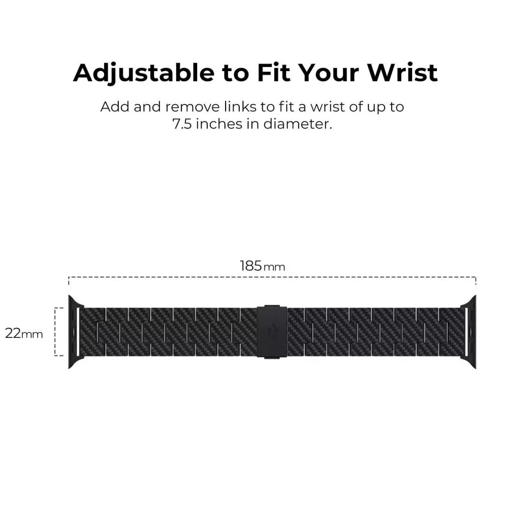 Pitaka Retro Carbon Fiber Watch Band For Iwatch 44 45 49mm (3)